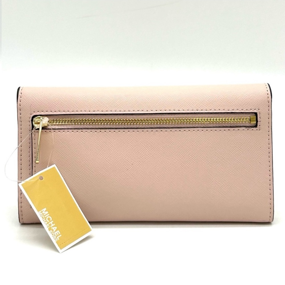 Michael Kors Large Trifold Wallet Vanilla/Brown (NWT) - Picture 6 of 10